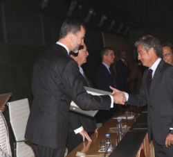 Don Felipe durante la entrega de uno de los premios