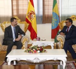 Encuentro de Su Majestad el Rey con el ministro de Asuntos Exteriores de Etiopía, Tedros Adhanom Ghebreyesus.