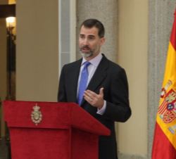 Su Majestad el Rey, durante su intervención.