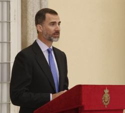 Don Felipe, durante su intervención.