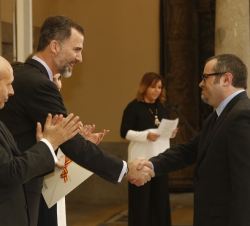 El Rey entrega a Arsenio Sánchez Hernampérez el Premio Nacional de Restauración y Conservación de Bienes Culturales 2013.