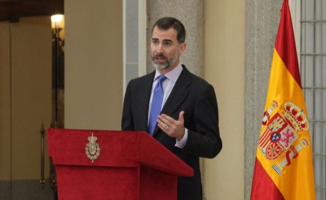 Su Majestad el Rey, durante su intervención.