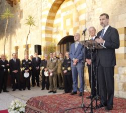 Su Majestad el Rey durante sus palabras a la colectividad española en el Líbano