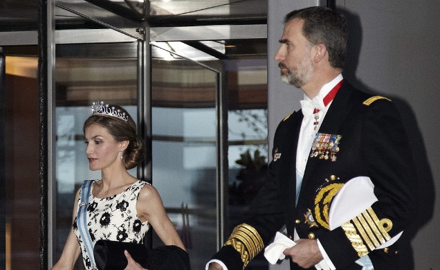 Los Reyes, antes la cena de gala celebrada en el Palacio de Christiansborg.