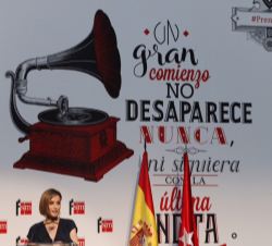 Su Majestad la Reina, durante sus palabras.