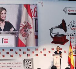 Su Majestad la Reina, durante sus palabras.