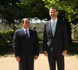 Su Majestad el Rey junto al Presidente de la República Árabe de Egipto, Abdel Fattah Al-Sisi
