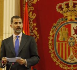 Su Majestad el Rey, durante su intervención.