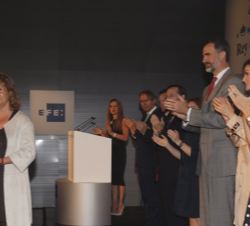Margarita Esparza, una vez recogido el premio