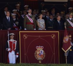 Don Felipe y Doña Letizia en la Tribuna Real