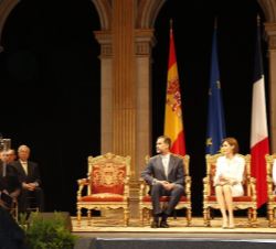 Intervención de la alcaldesa de París, en presencia de Sus Majestades los Reyes