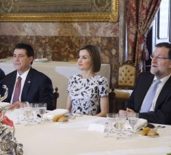 Doña Letizia, el Presidente de Paraguay, el presidente del Gobierno y el presidente del Congreso de los Diputados