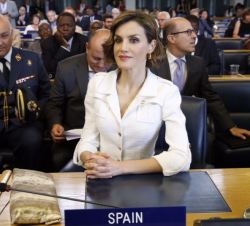 Doña Letizia, durante el acto de nombramiento de Embajadora Especial de la FAO para la Nutrición.