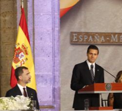 Intervención del Presidente de México con la cena de gala ofrecida en honor de los Reyes.