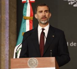 Su Majestad el Rey, durante su intervención en la cena de gala.