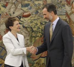 Don Felipe, con la Presidenta Sommaruga
