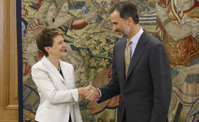 Don Felipe, con la Presidenta Sommaruga
