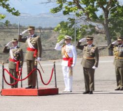 Don Felipe, durante la interpretación del Himno Nacional
