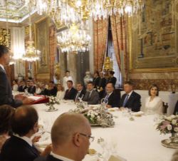 Vista del Comedor de Gala durante las palabras de Don Felipe