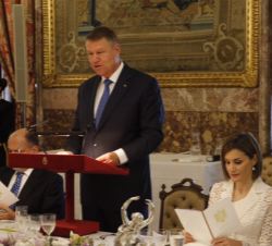 El Presidente de Rumanía, durante su discurso