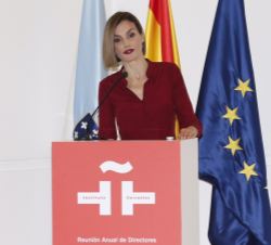Su Majestad la Reina durante su intervención