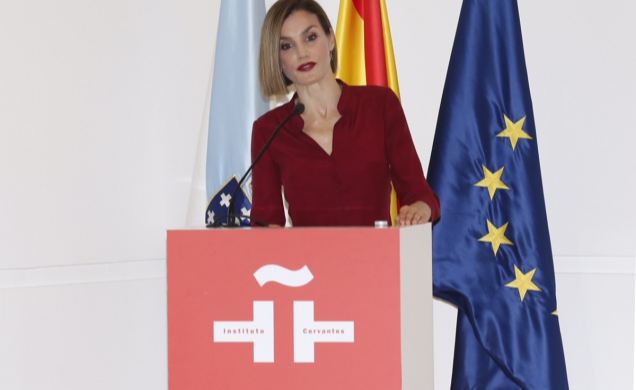 Su Majestad la Reina durante su intervención