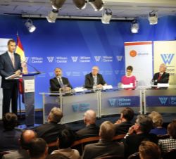 Don Felipe, durante su intervención en el seminario "Una conversación transatlántica"