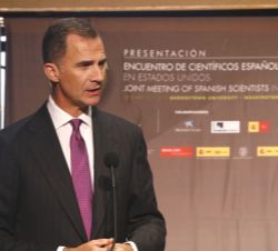 Su Majestad el Rey en la presentación del Primer Encuentro de Científicos Españoles en EE.UU.