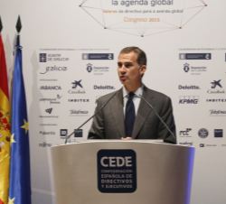 Don Felipe, durante sus palabras