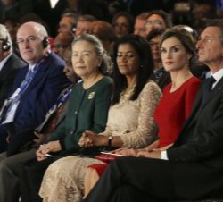 Doña Letizia en el auditorio de la EXPO Milano 2015