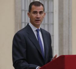 Don Felipe, durante sus palabras
