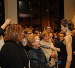 Doña Letizia, a su salida del Auditorio Palacio de Congresos "Príncipe Felipe"