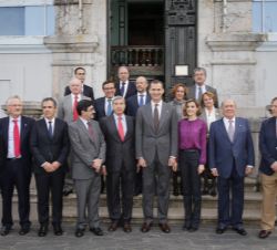 Los Reyes, con los miembros del Patronato Ordinario de la Fundación Archivo de Indianos