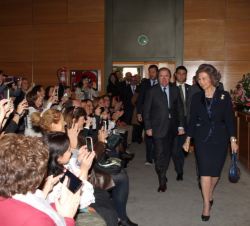 Su Majestad la Reina a su llegada al recinto