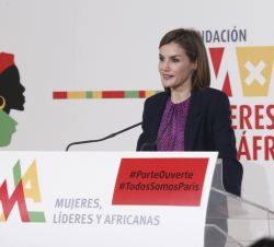 Su Majestad la Reina durante su intervención