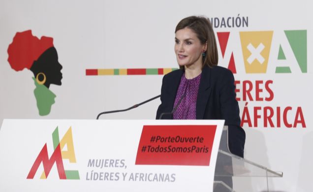 Su Majestad la Reina durante su intervención