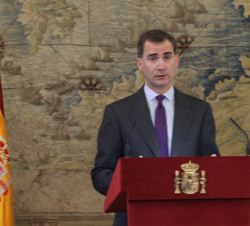 Su Majestad el Rey durante su intervención