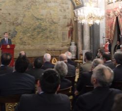 Vista general de la sala durante la intervención de Su Majestad el Rey