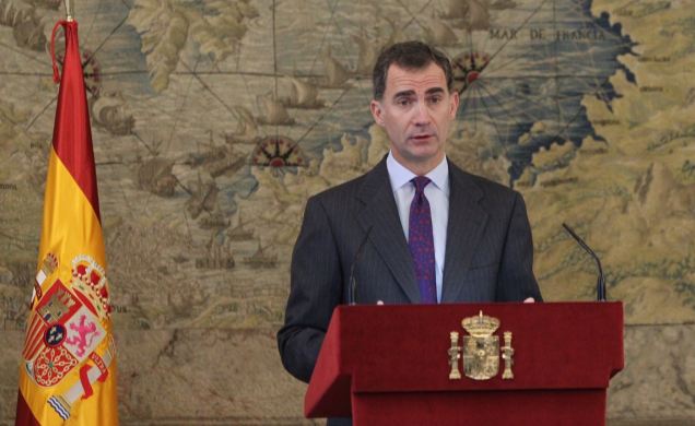 Su Majestad el Rey durante su intervención
