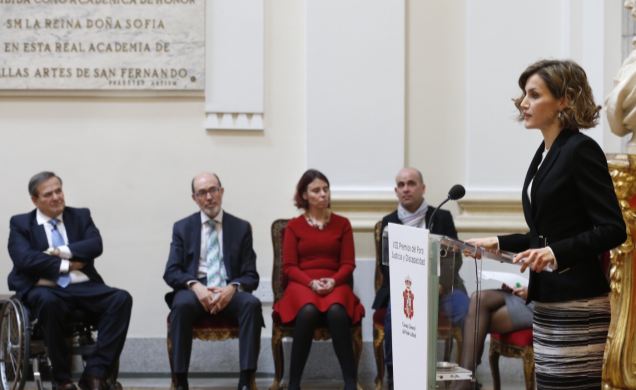 Doña Letizia durante sus palabras