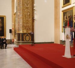 Su Majestad el Rey, durante sus palabras