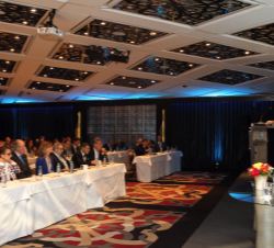 Don Juan Carlos durante la clausura del acto "Visiones sobre el impacto de la innovación en nuestras vidas", de la Fundación Cotec