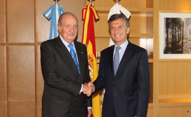 Don Juan Carlos mantuvo un encuentro con el Presidente electo, Mauricio Macri