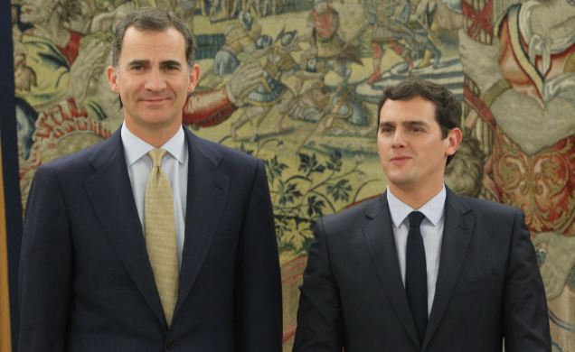 Su Majestad el Rey y Albert Rivera Díaz, de Ciudadanos-Partido de la Ciudadanía (C´s)
