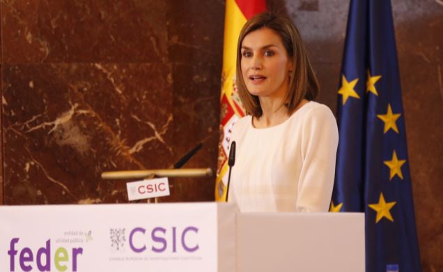 Su Majestad la Reina durante su intervención