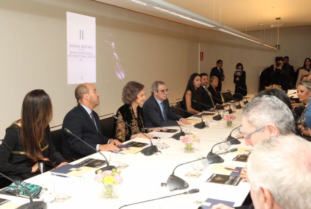 Vista general de la mesa de la II reunión del Círculo Internacional de la Escuela Superior de Música Reina Sofía