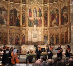 Un momento durante el desarrollo del concierto inaugural del III Ciclo "Música de Cámara en las Ciudades Patimonio de la Humanidad de la UNESCO&q