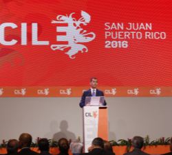 Su Majestad el Rey, durante su intervención en la inauguración del Congreso