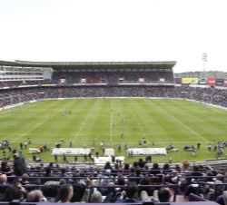 Vista del terreno de juego durante el encuentro