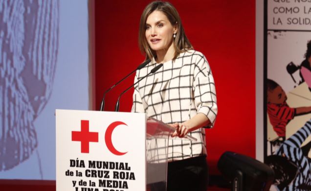 Su Majestad la Reina durante su intervención